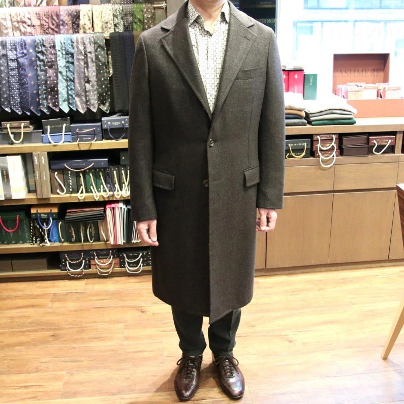 MODEL：SINGLE CHESTERFIELD COAT
FABRIC：ARISTON 100％CASHMERE